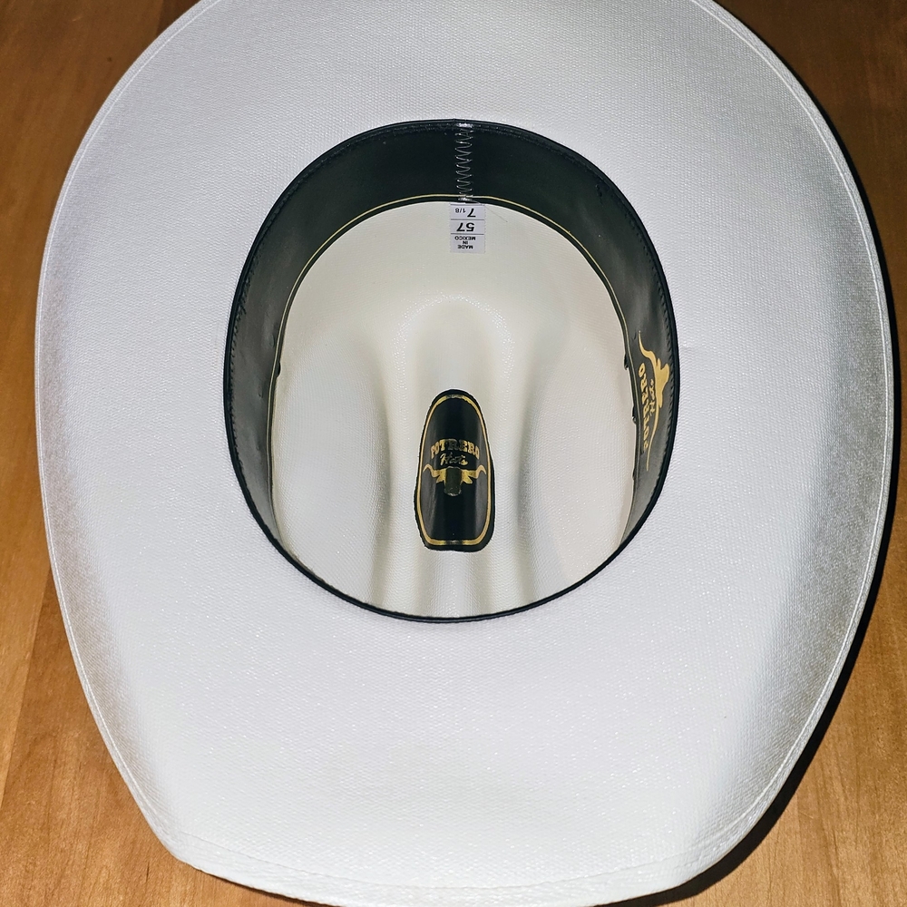 White Cowboy Hat with Black Band - Picture 5 of 5